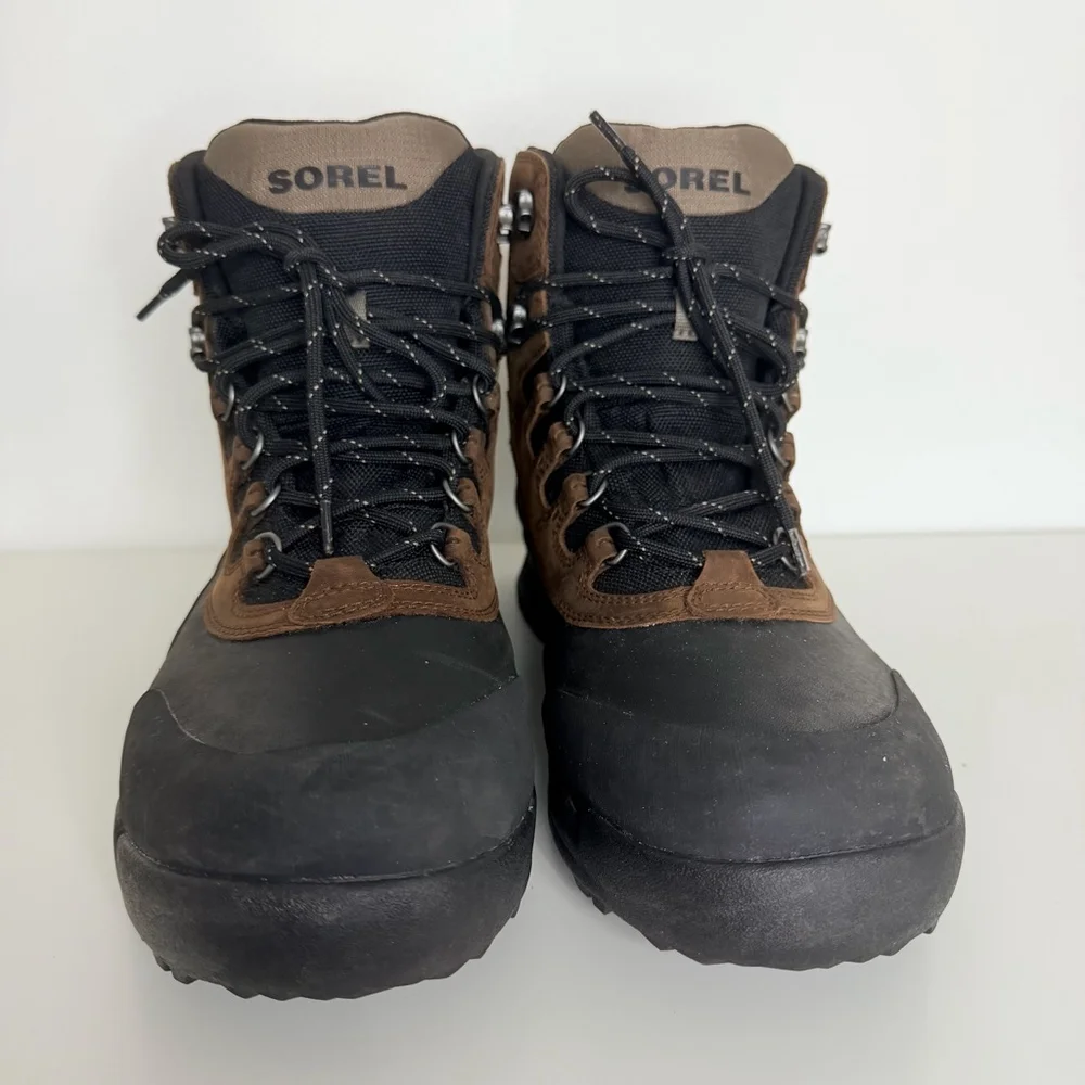 Sorel Men's Brown Black OutDry Waterproof Thinsulate Boots Size 14